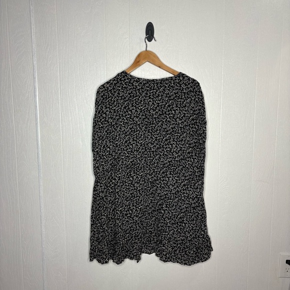 Free People One fine day black ditsy print mini tunic dress size medium - Picture 13 of 13